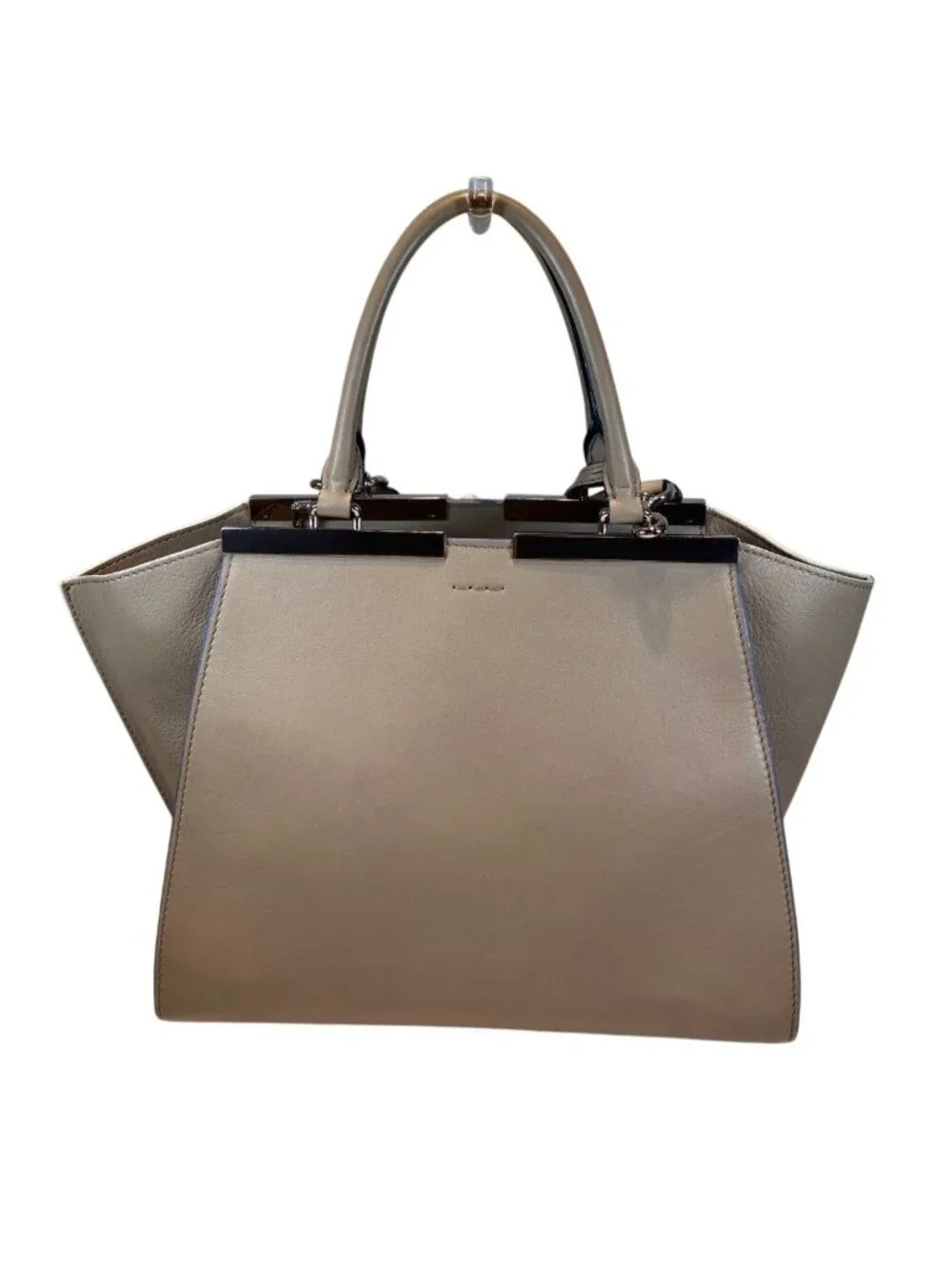 Fendi Handbag Leather Beige